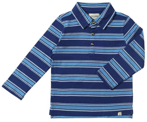 Midway Polo- Royal Blue/ Blue Stripe