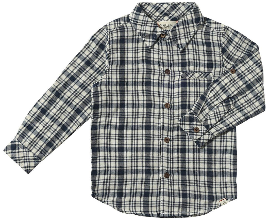 Navy/ White Plaid Atwood Woven Shirt