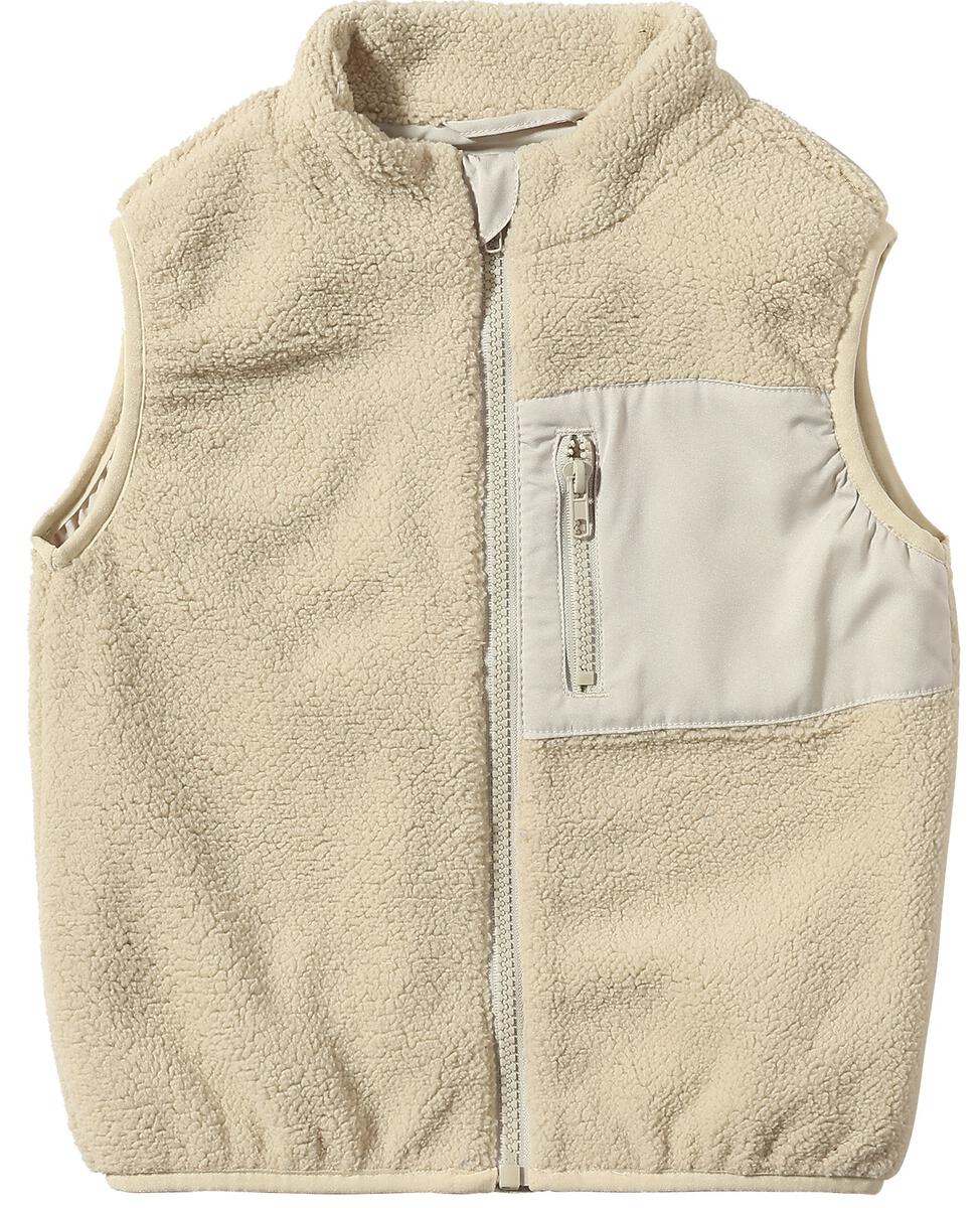 Gilt Sherpa Vest- Beige