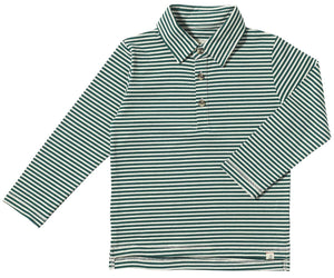 Green/ White Stripe Midway Polo