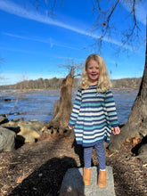 Load image into Gallery viewer, Joanna Sweater Dress- Blue Stripe
