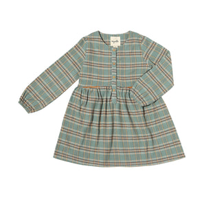 Niki Dress- Sage Plaid