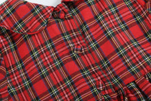 Load image into Gallery viewer, Christmas Plaid Santa Sleigh Smocked Dress- Red
