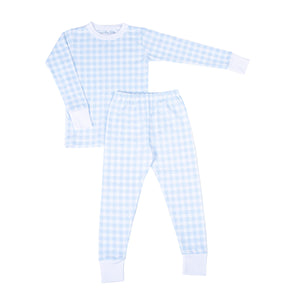 Baby Checks Blue Long Pajamas