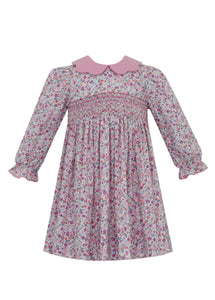 Florence Smocked Dress- Pink Floral