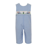 Golf Smocked Jon Jon- Blue Check