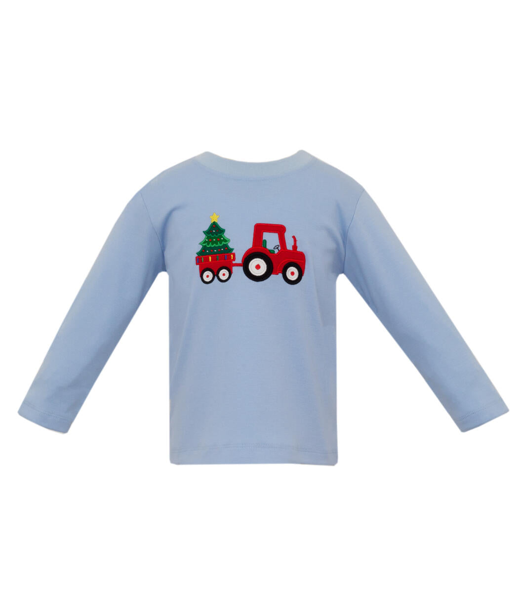 Tractor & Tree LS Knit T-Shirt- Lt. Blue