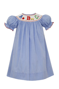 ABC Bishop Dress- Blue Gingham