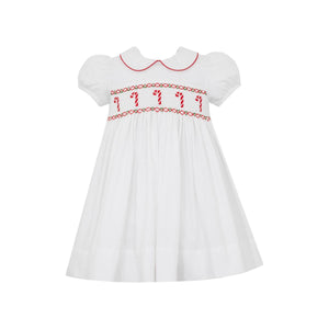 Candy Canes Float Dress- White