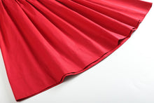 Load image into Gallery viewer, Poplin Santa LS Smocked Bishop Dress- Red
