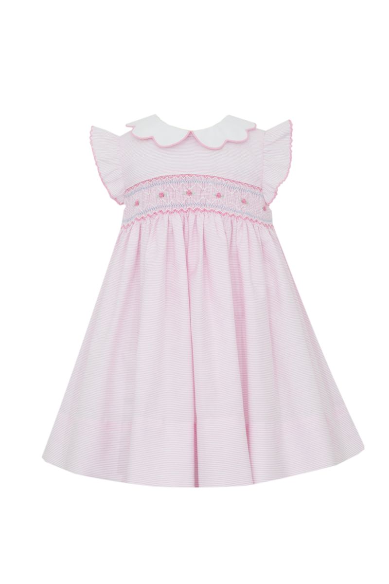 Andrea Sleeveless Dress- Pink Stripe