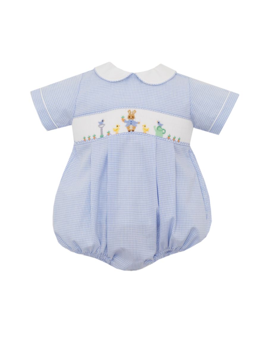 Peter Rabbit Bubble SS- Blue Gingham