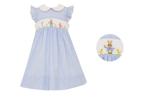 Peter Rabbit Dress- Blue Gingham