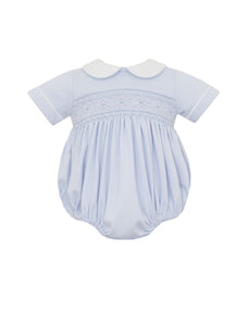 Thomas Smocked Bubble SS- Blue