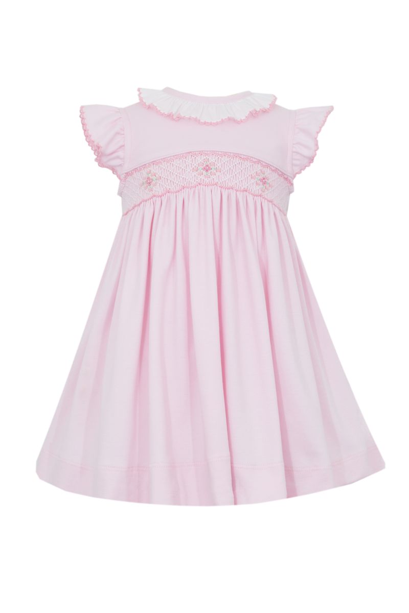 Tania Dress w/ Ruffle Sleeves & Collar SS- Pink