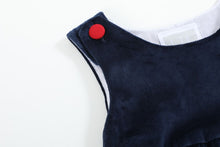 Load image into Gallery viewer, Velour Santa Christmas Jumper- Navy Blue
