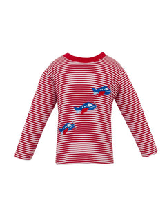 Airplanes LS Knit T-Shirt- Red Stripe