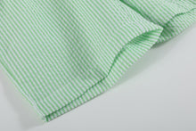 Load image into Gallery viewer, Green Seersucker Easter Bunny Smocked Set
