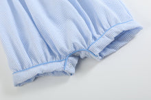 Load image into Gallery viewer, Blue Stripe Bunny Romper
