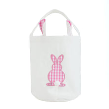 Load image into Gallery viewer, Pink Gingham Easter Bunny Basket
