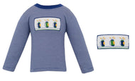 Golf Royal Blue Stripe Knit Shirt