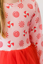 Load image into Gallery viewer, Pink Peppermint LS Tutu Twirl Dress
