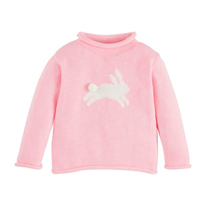 Bunny Rollneck Sweater- Pink