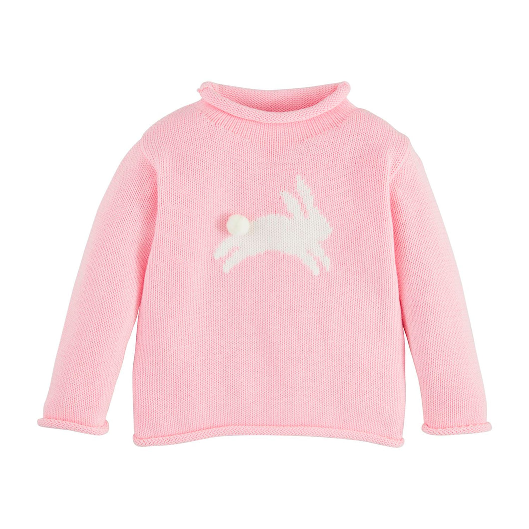 Bunny Rollneck Sweater- Pink