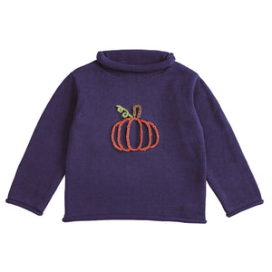 Navy Pumpkin Rollneck Sweater