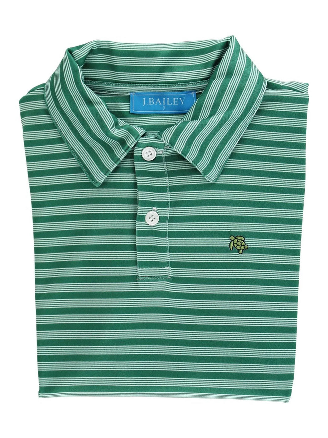 Harry Performance Polo LS- Evergreen Stripe