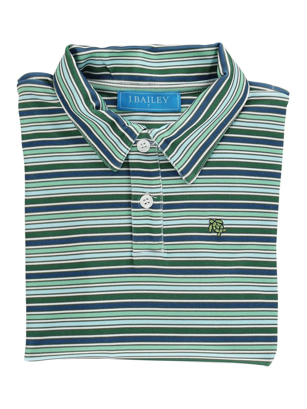 Harry Performance Polo LS- Forest Stripe