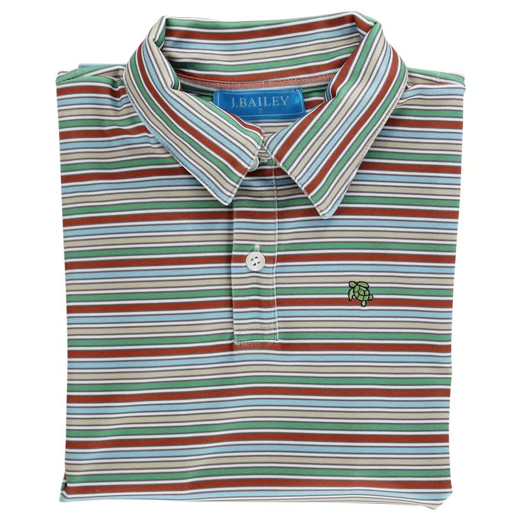 Harry Performance Polo LS- Hazel Stripe
