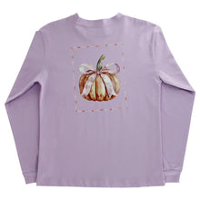 Load image into Gallery viewer, Logo Tee LS- Pumpkin on Lavender
