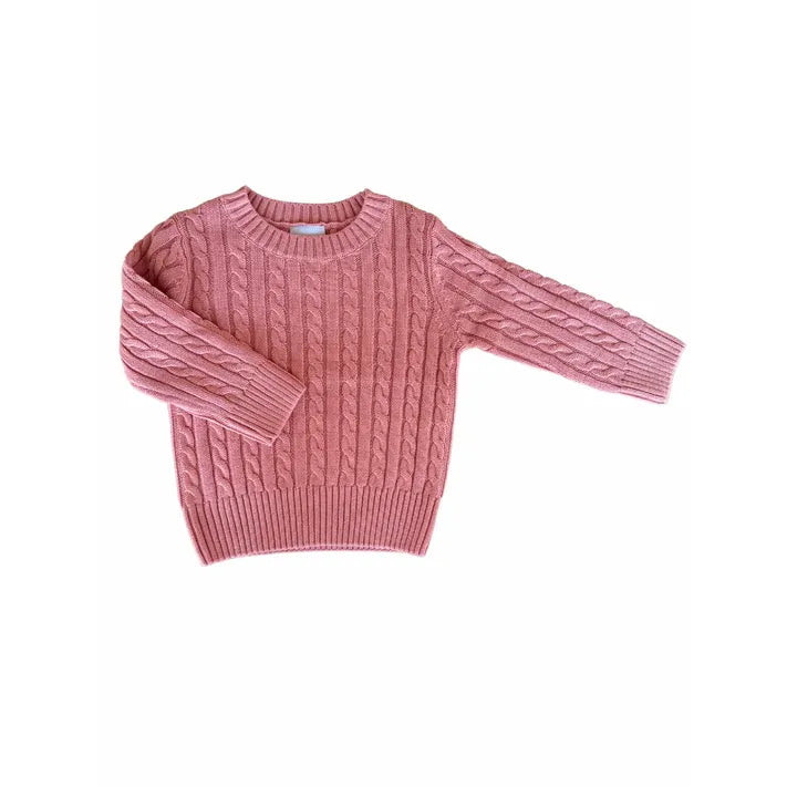 Kendall Cable Knit Sweater - Pink