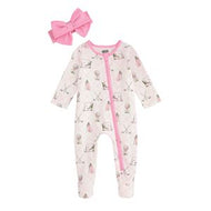 Pink Golf Sleeper & Headband Set