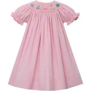 Birthday (Long Sleeve) Bishop Dress - Pink Corduroy