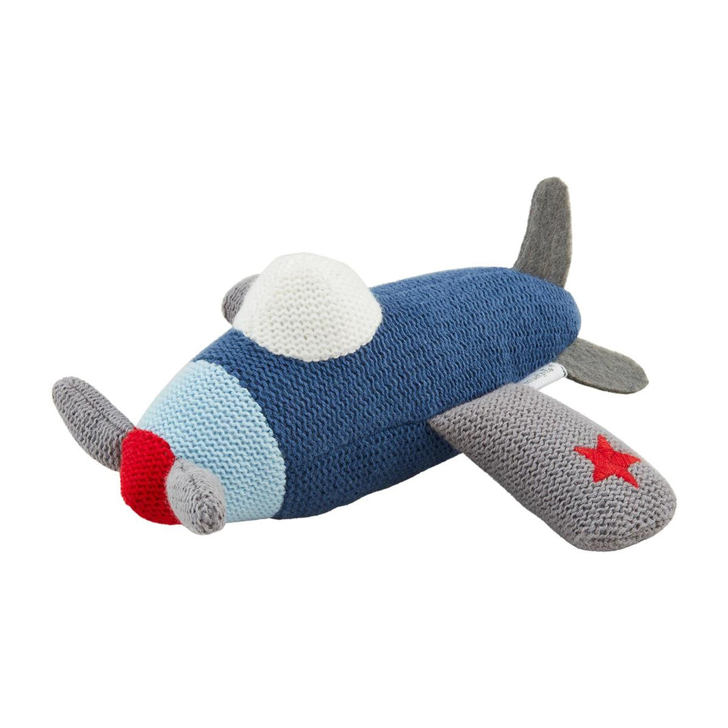 Airplane Knit Rattle