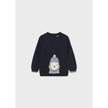 Load image into Gallery viewer, Winter Puppy Knit Sweater- Navy
