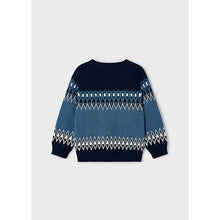 Load image into Gallery viewer, Jacquard Sweater- Mix Blue
