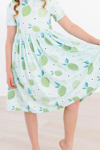 Key Lime Pocket Twirl Dress