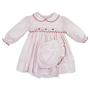 Red Dot Smocked Dress w/ Bloomers