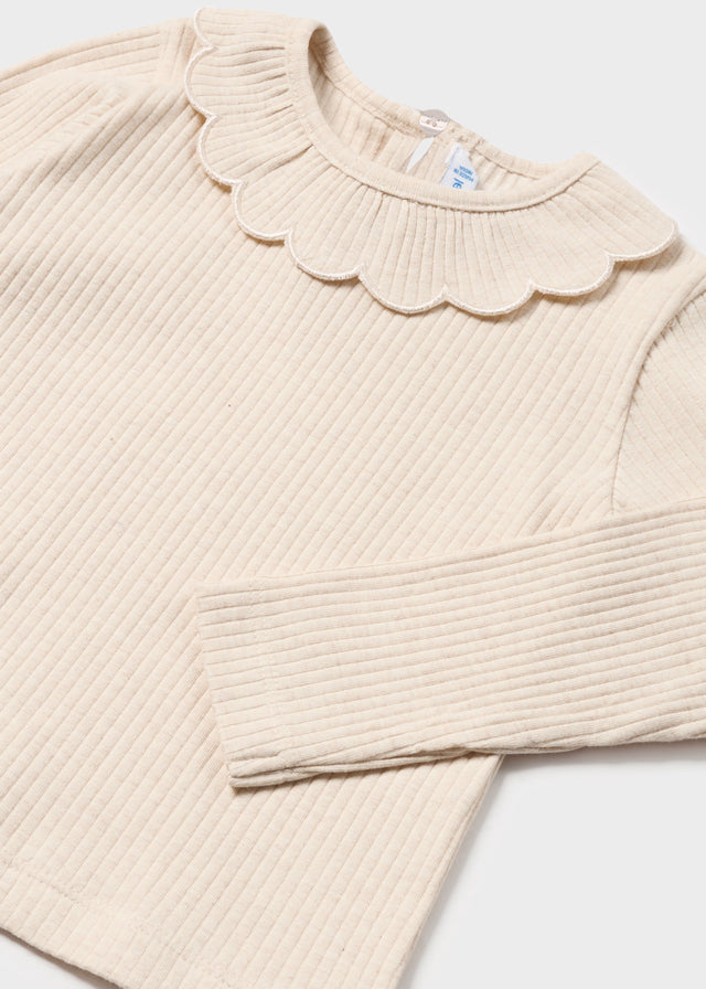 LS Ribbed Shirt - Natural