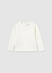 LS Ribbed Shirt - Honey Milk