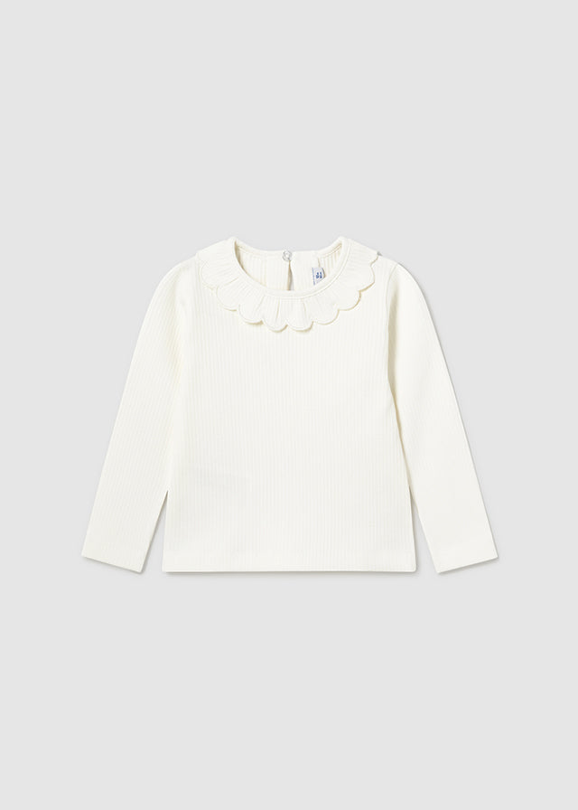 LS Ribbed Shirt - Honey Milk