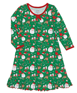 Happy Santa Puffed LS Gown