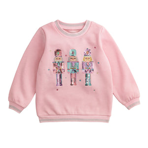 Nutcracker Sequin Sweatshirt- Pink
