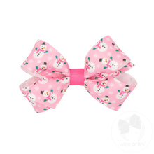 Load image into Gallery viewer, Christmas Print Grosgrain Hair Bows
