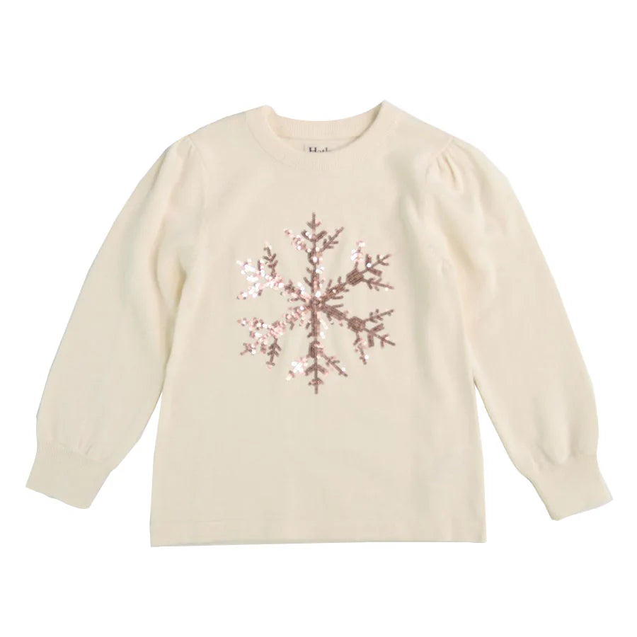 Sequin Snowflake Pullover Sweater Tunic