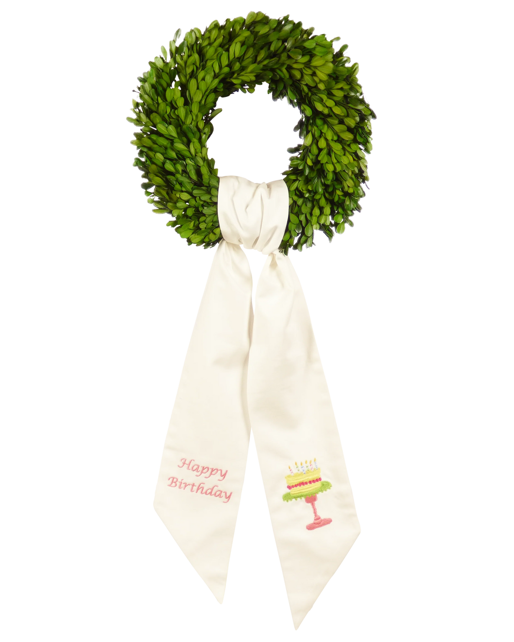 Wreath Sash- Happy Birthday Blue