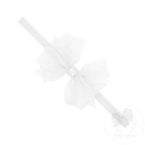 Mini Organza Double Bow on Band